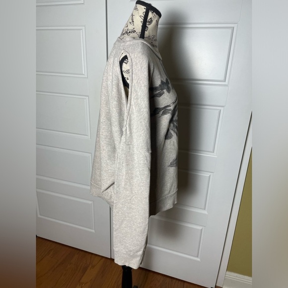 All Saints "Rosen Unai Sweat Cold Shoulder Sweatshirt Sz Medium - Picture 8 of 8